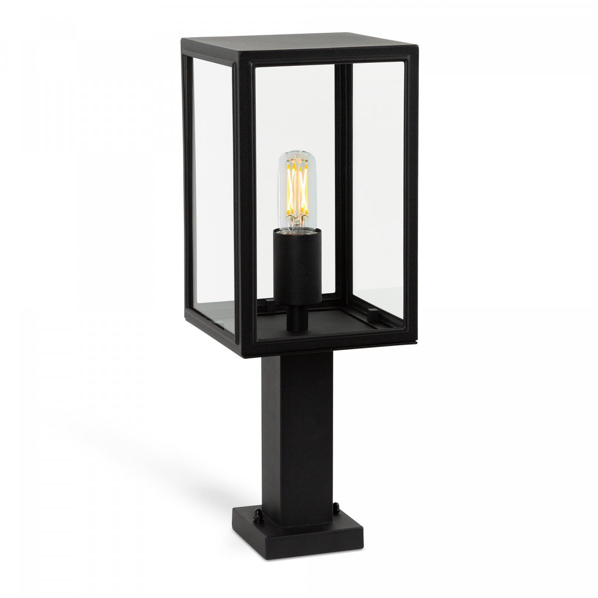 Außenleuchte Soho Sockel Schwarz Moderne Sockelleuchte Nostalux