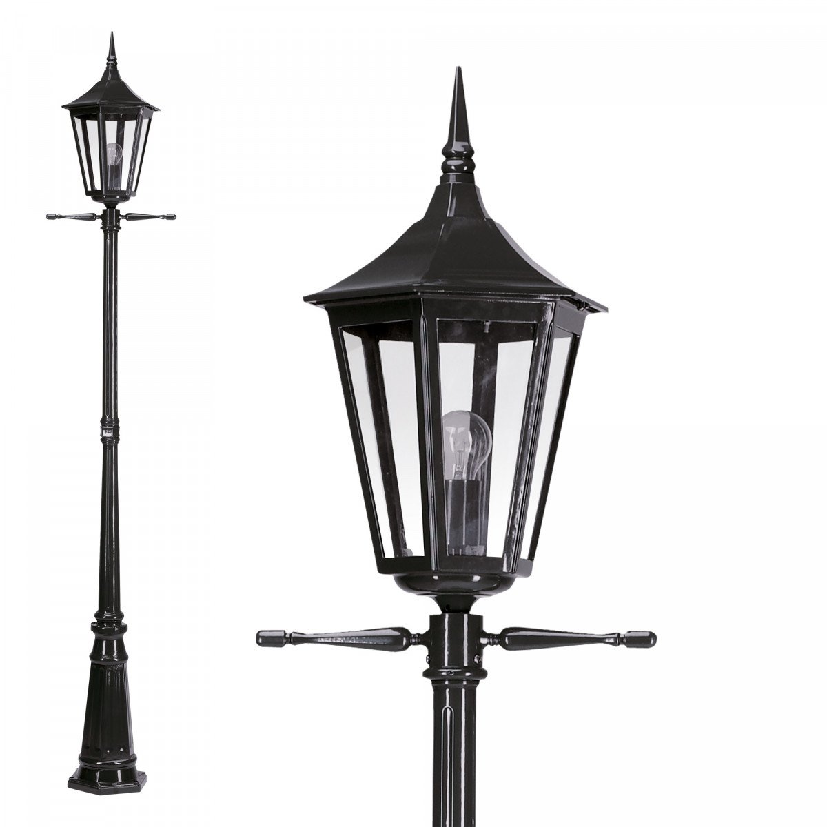 Schwarze Laterne Zeist - Klassische Gartenbeleuchtung