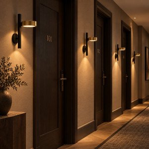 Orion Messing Wandleuchte IP44 LED G9 außen