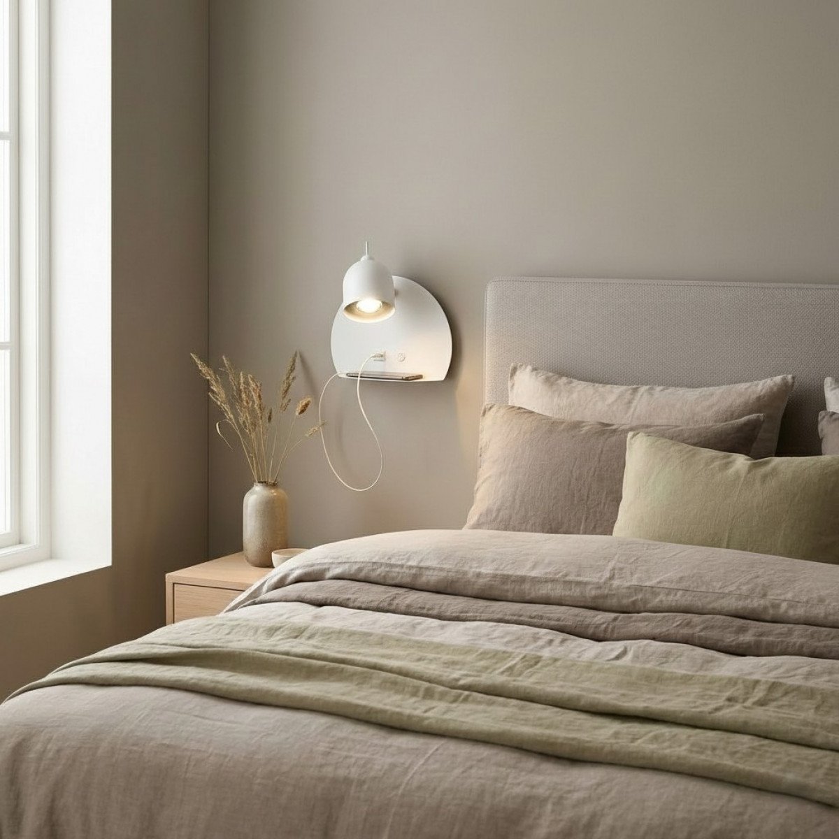 Essence Wandleuchte USB Weiß 