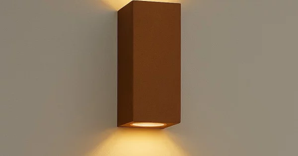 Außenleuchte Geo Up- und Downl Corten |Nostalux.de