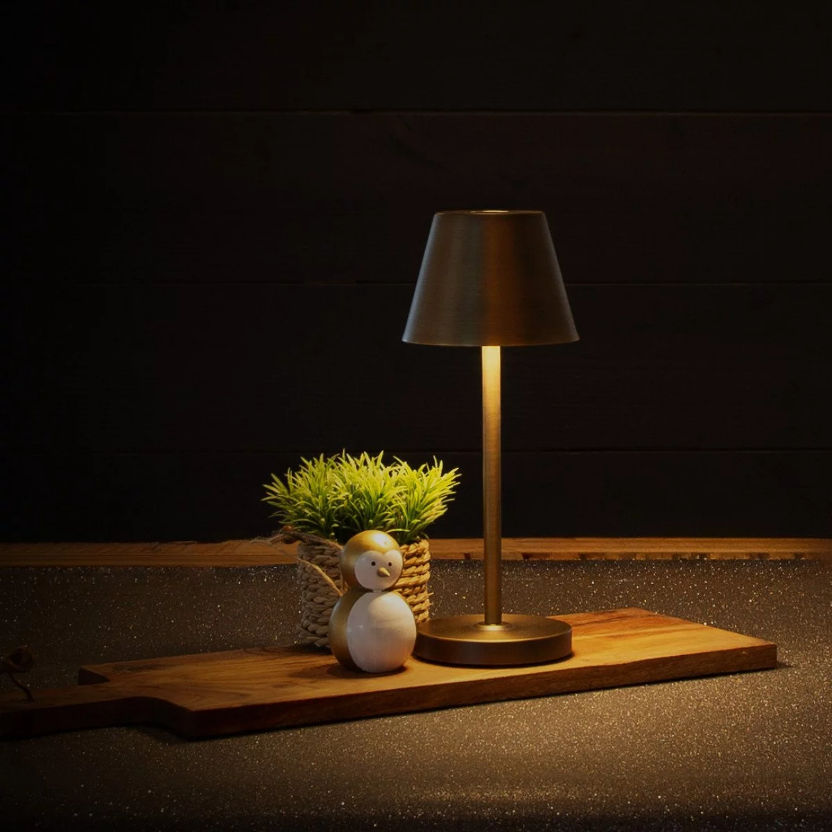 Außen- und Innenlampe Bronze Tischlampe modern