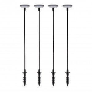 Fackel schwarz solar, Stimmungsbeleuchtung für draußen, LED solar Black Del Sol, Nostalux solar Außenlampe