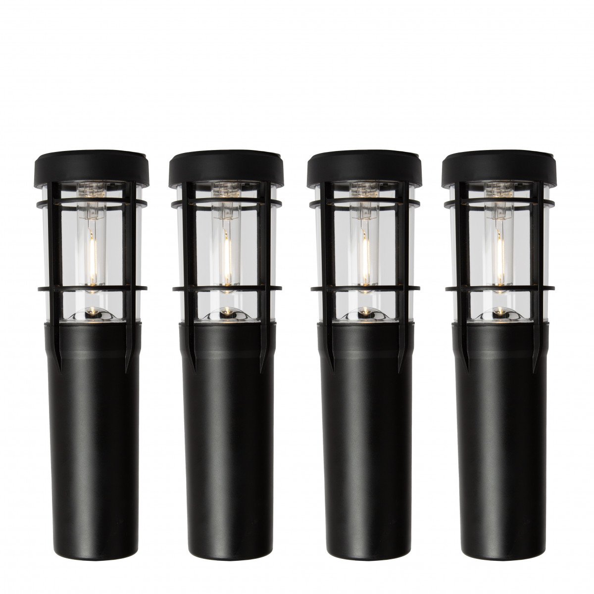 Fackel schwarz solar, Stimmungsbeleuchtung für draußen, LED solar Black Del Sol, Nostalux solar Außenlampe