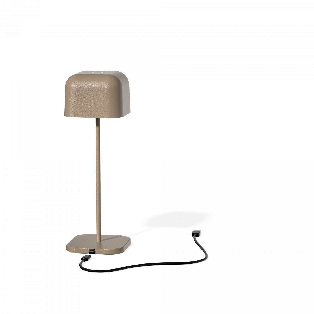 Beige Tischlampe aus Aluminium modern für drinnen und draußen