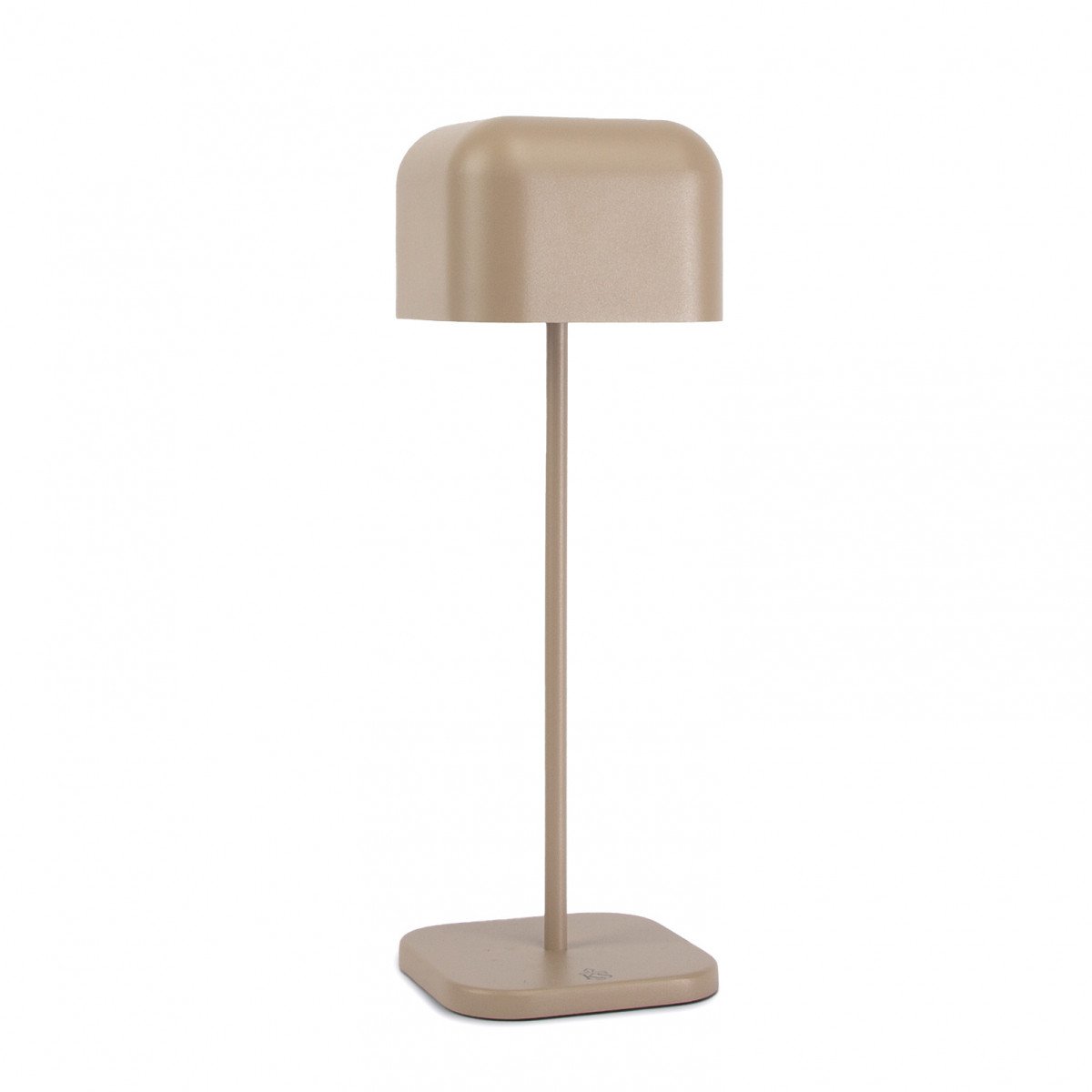 Beige Tischlampe aus Aluminium modern für drinnen und draußen