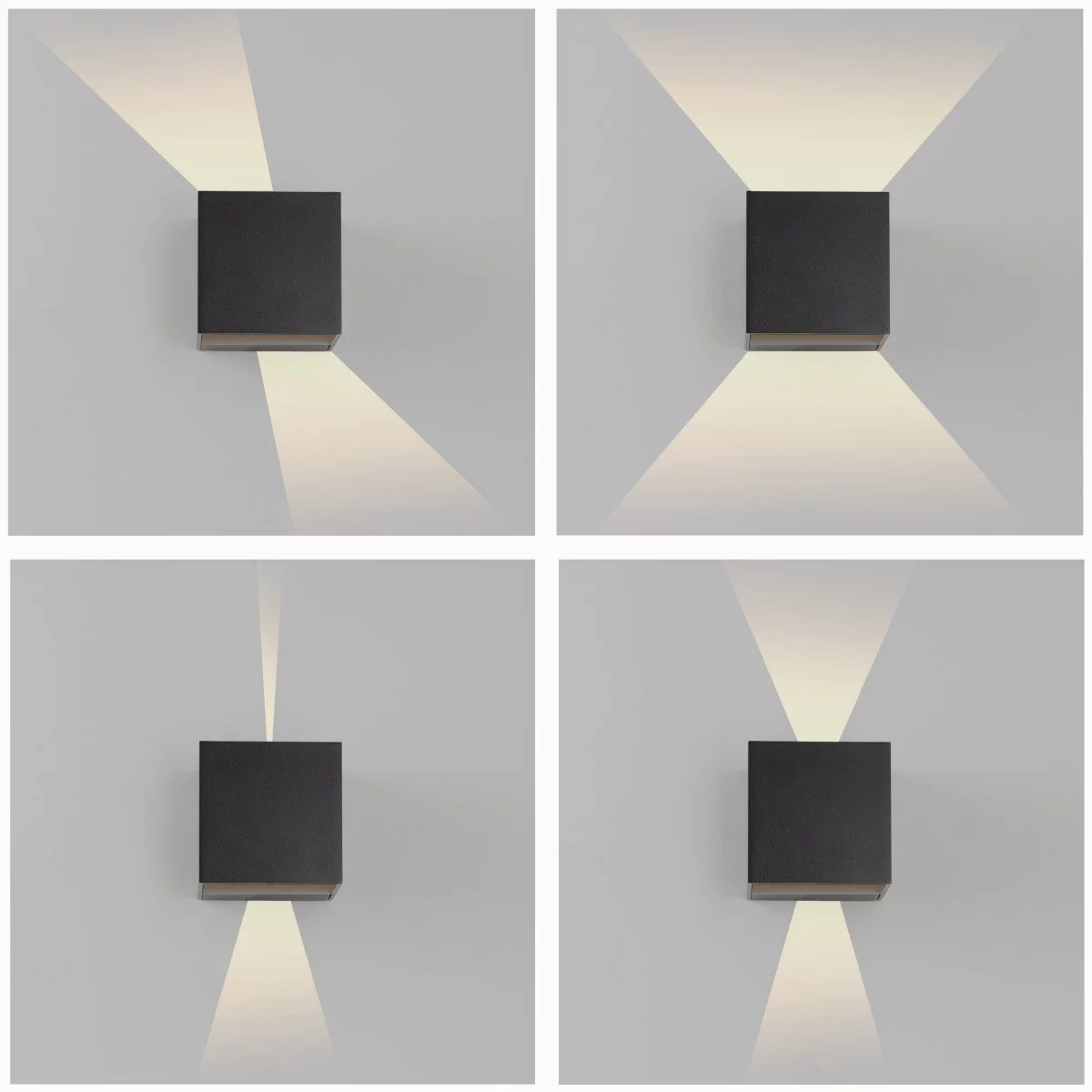Reach up-and-downlighter Wandleuchte für Innen und Außen mit modernem Design aus Aluminium in der Farbe Champagner