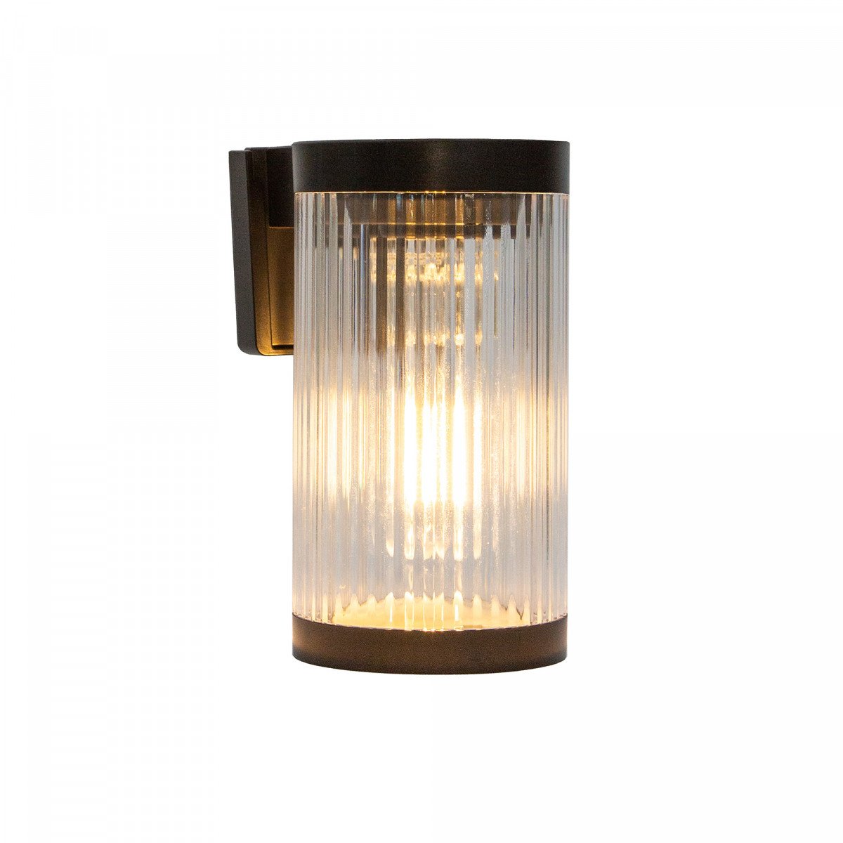 Moderne Solar-Wandleuchte – rundes Modell