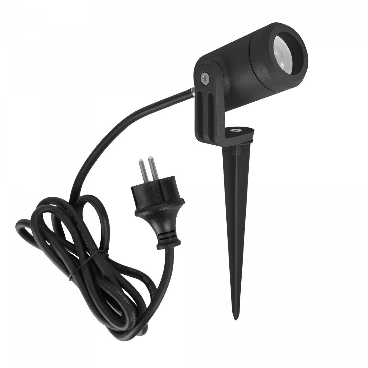 Schwarzer kompakter Bodenstrahler LED-Spike GU10 PAR11