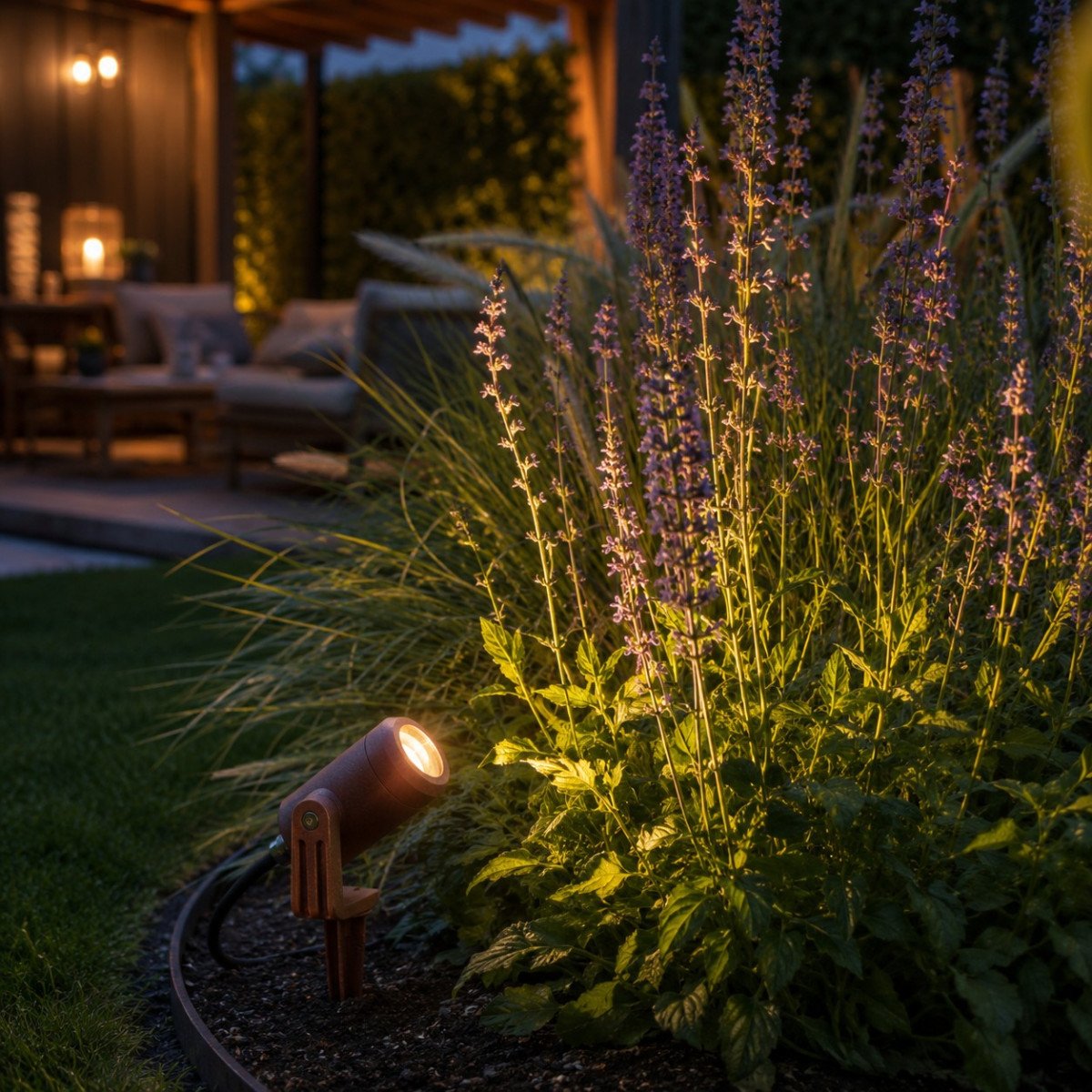 Corten Farben kompakter Bodenstrahler LED-Spike GU10 PAR11