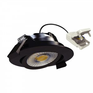 Runder Einbauspot Decke schwarz dimmbar 82 cm Runder Einbauspot Decke schwarz dimmbar 82 cm