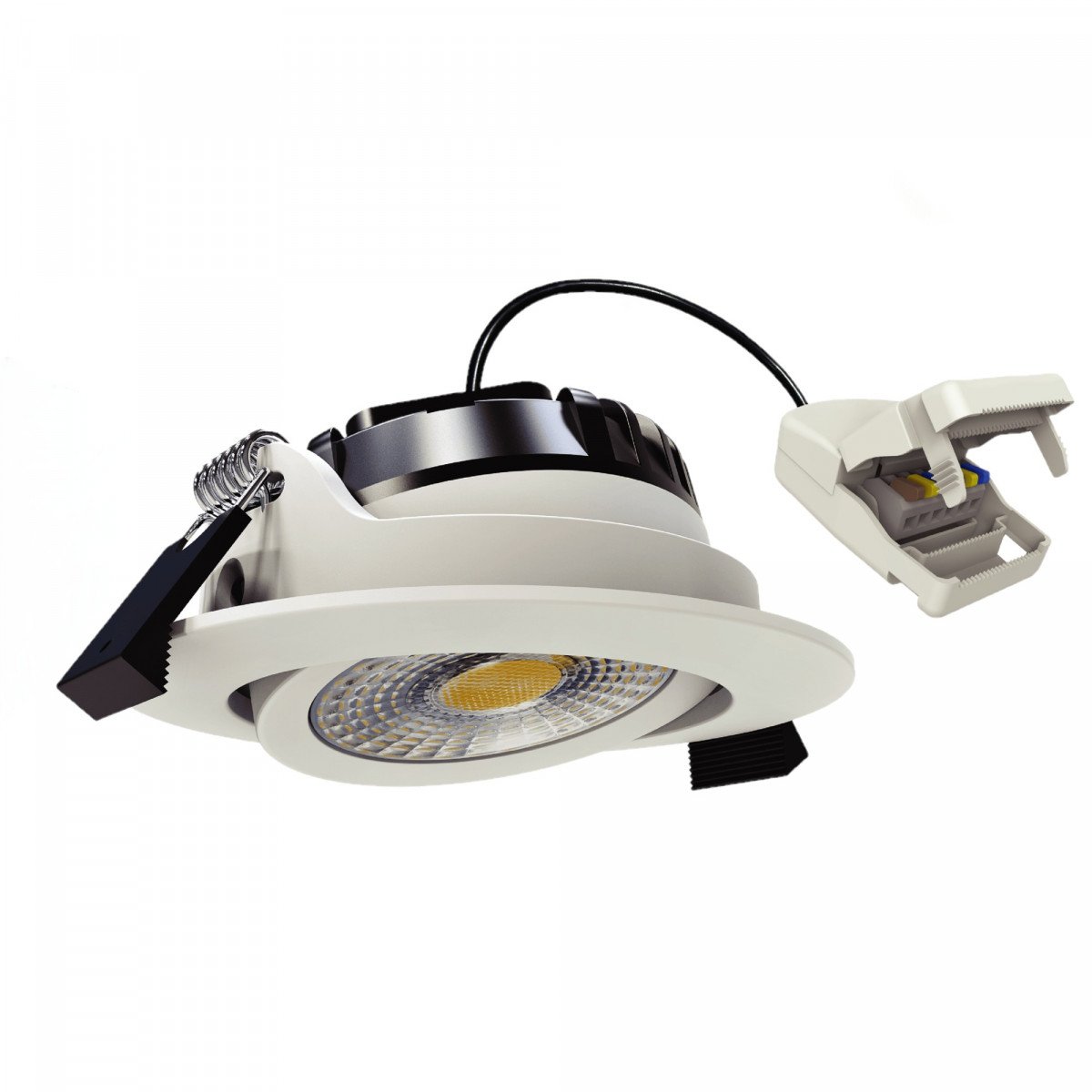 Runder Einbauspot Decke Weiß dimmbar 82 cm