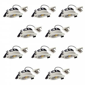 Runder Einbauspot Decke Weiß dimmbar 82 cm