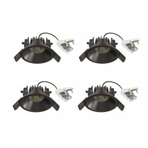 Runder Einbauspot Ivar Decke schwarz dimmbar 90mm Runder Einbauspot Ivar Decke schwarz dimmbar 90mm