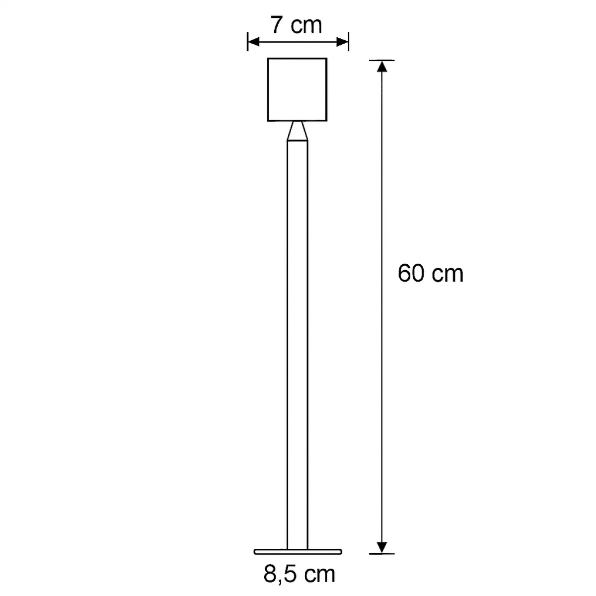 Issy Gartenlampe Schwarz Medium