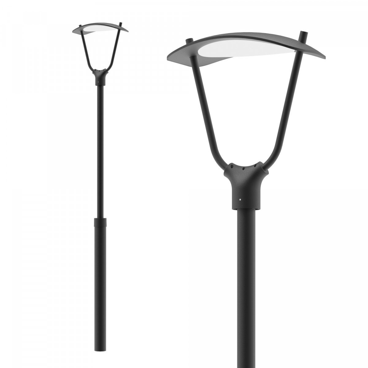 Außenlampe Bern Laterne schwarzes Aluminium modern