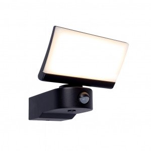Außenlampe Ceva Wandleuchte mit Sensor schwarz Aluminium