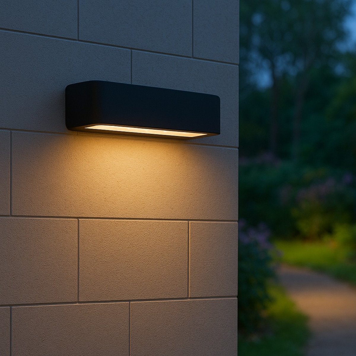 Außenleuchte Warwick Wandleuchte Schwarz Aluminium Modern