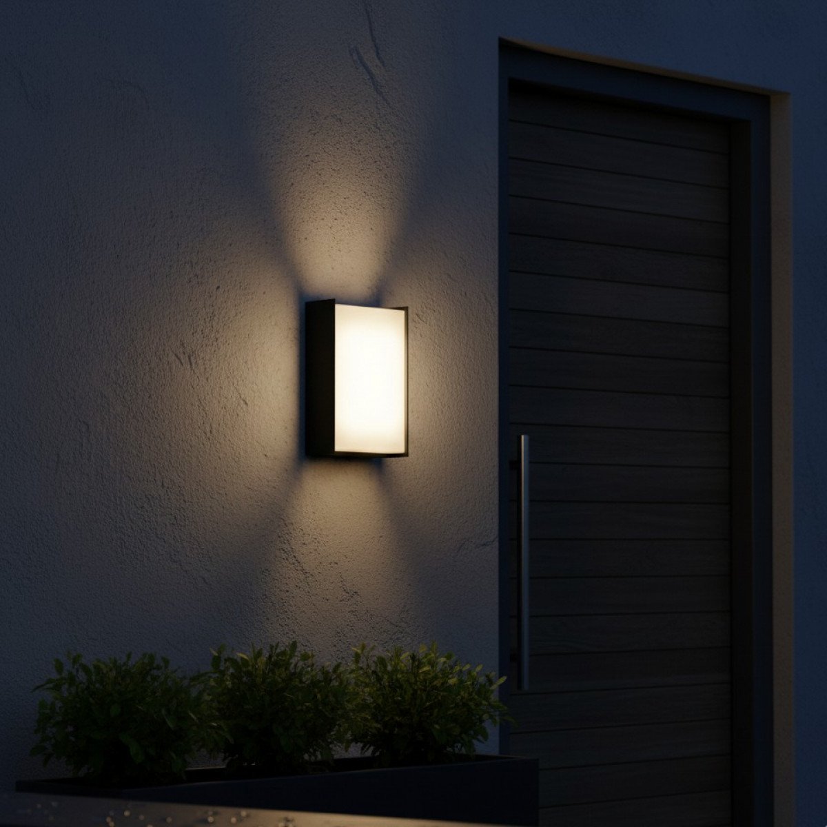 Außenleuchte Lincoln Wandleuchte Schwarz Aluminium Modern