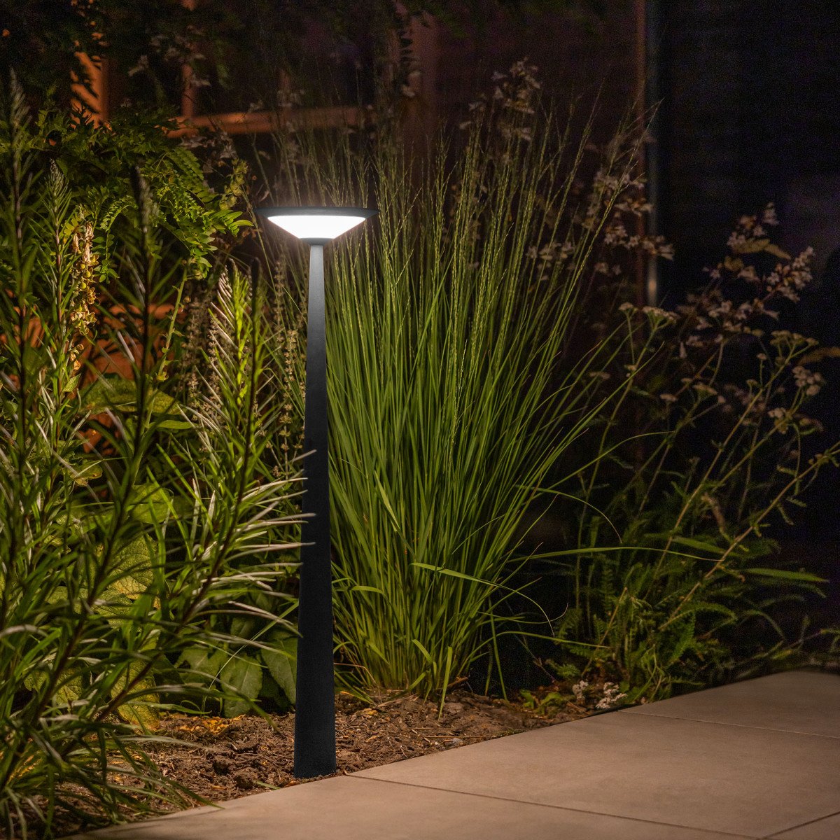 Außenleuchte Elin Gartenlampe Schwarz Aluminium modern