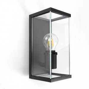 Außenleuchte Toledo Wandleuchte Aluminium Schwarz Schlicht