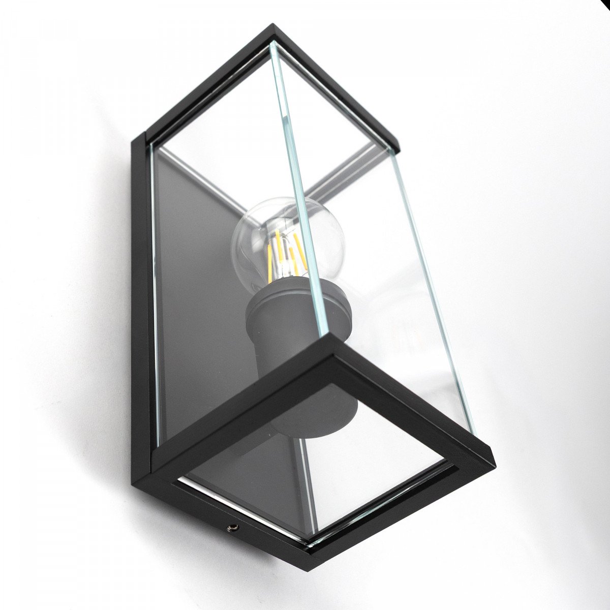 Außenleuchte Toledo Wandleuchte Aluminium Schwarz Schlicht