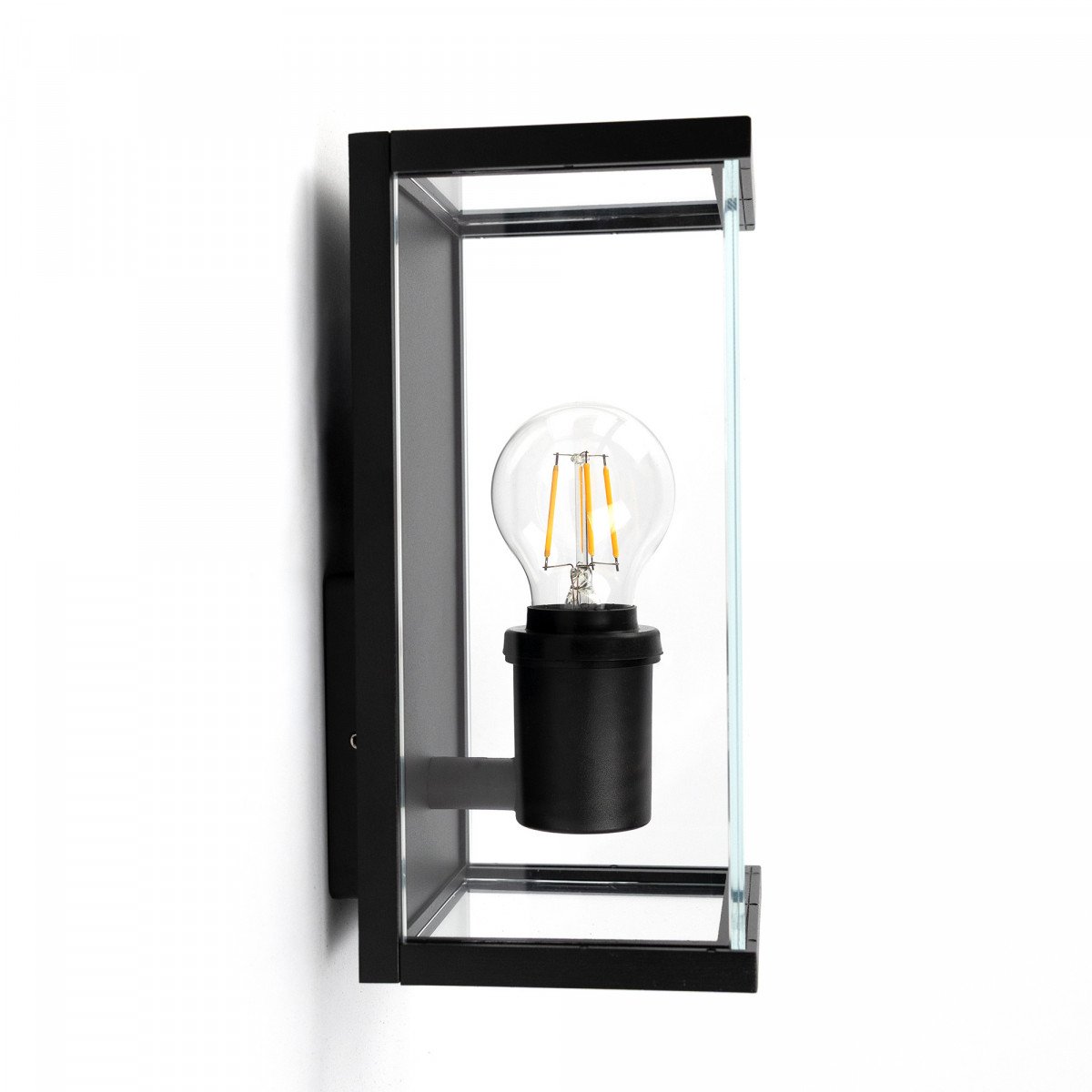 Außenleuchte Toledo Wandleuchte Aluminium Schwarz Schlicht