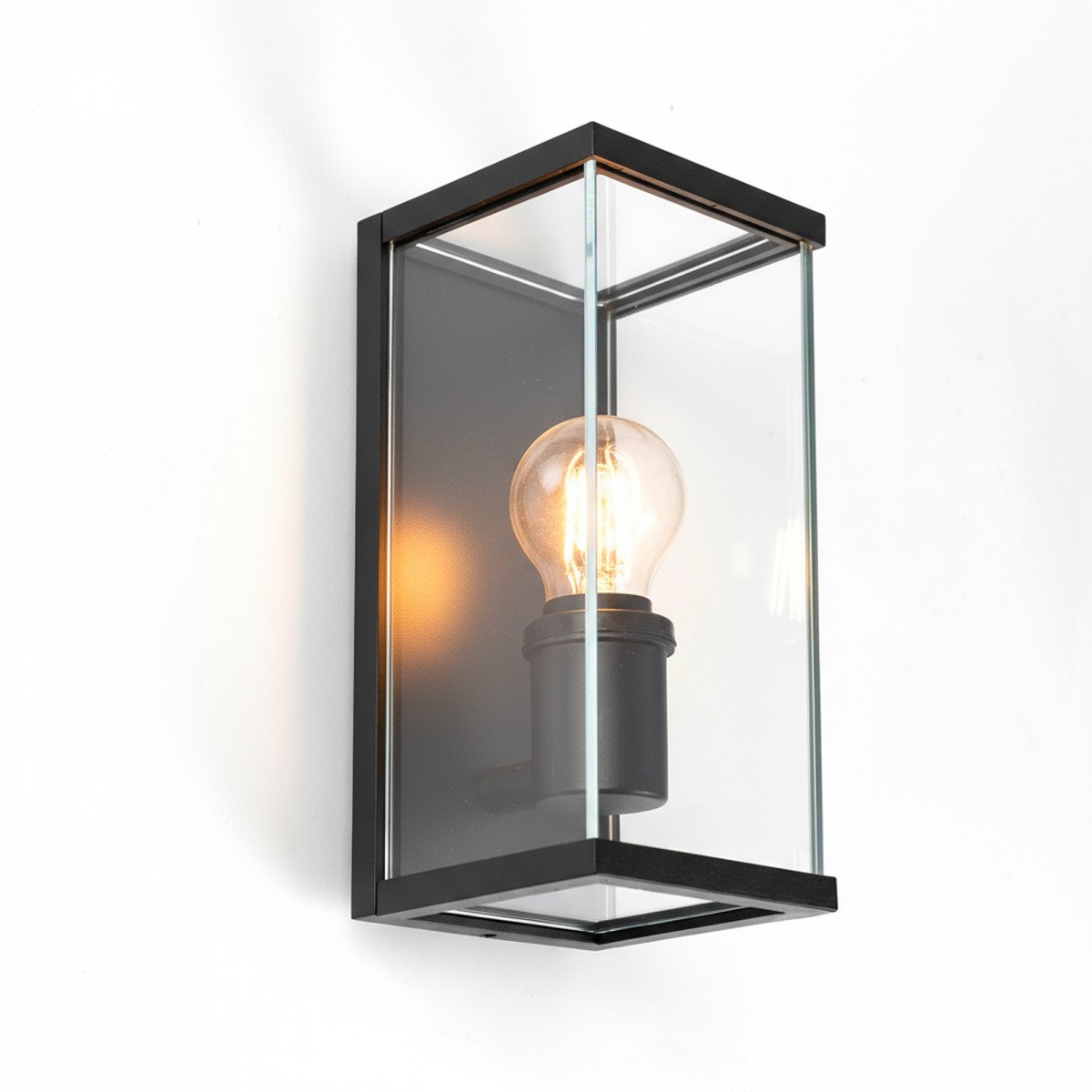 Außenleuchte Toledo Wandleuchte Aluminium Schwarz Schlicht