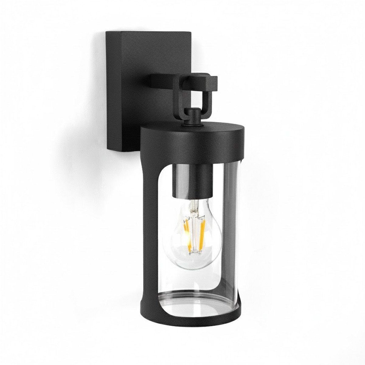 Außenbeleuchtung Zaragoza Wandleuchte Schwarz Aluminium