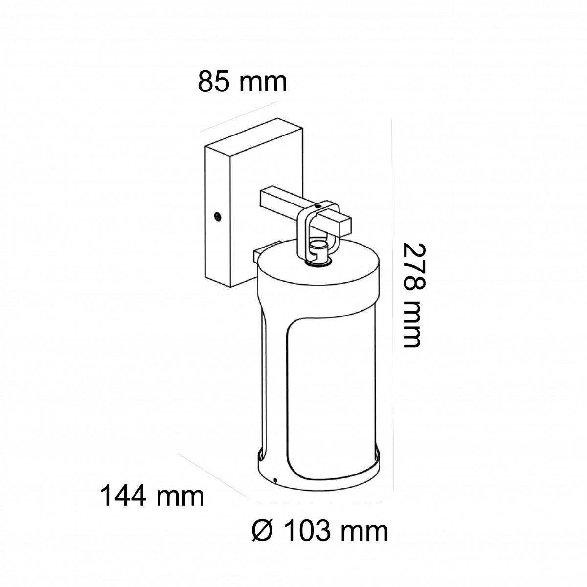 Aussenbeleuchtung Zaragoza Wandleuchte Corten Aluminium