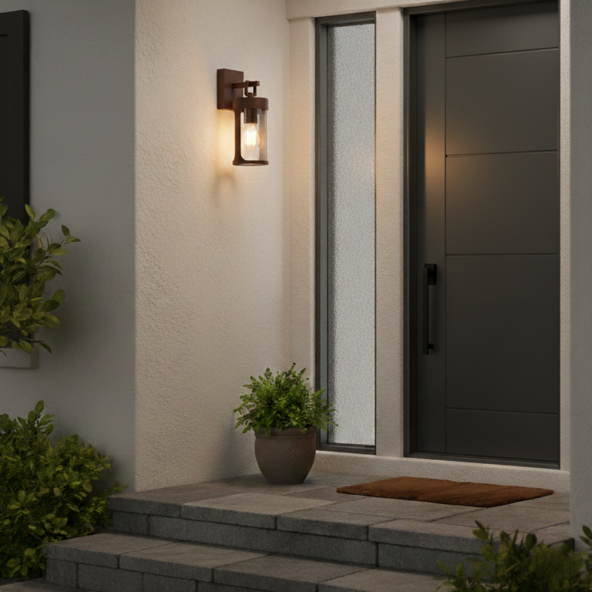 Aussenbeleuchtung Zaragoza Wandleuchte Corten Aluminium