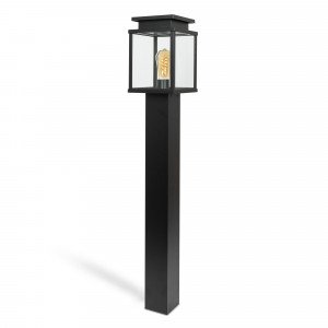 Außenlampe Leicester Gartenleuchte schwarz Aluminium 100cm