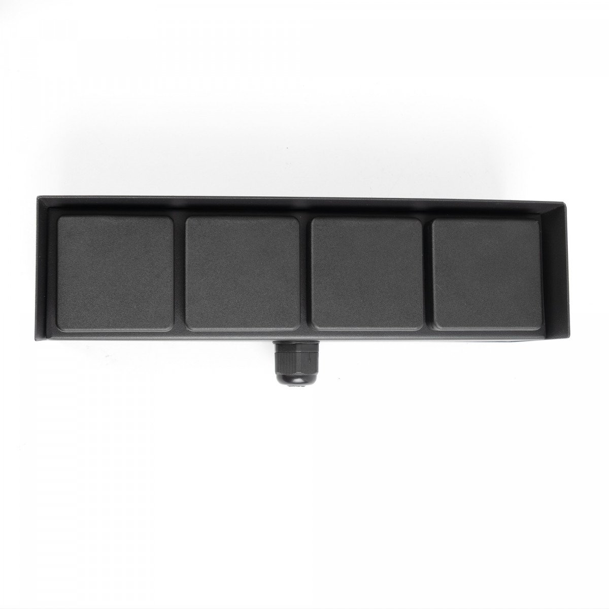 Außensteckdose 4 Wandsteckdose Schwarz Edelstahl Modern