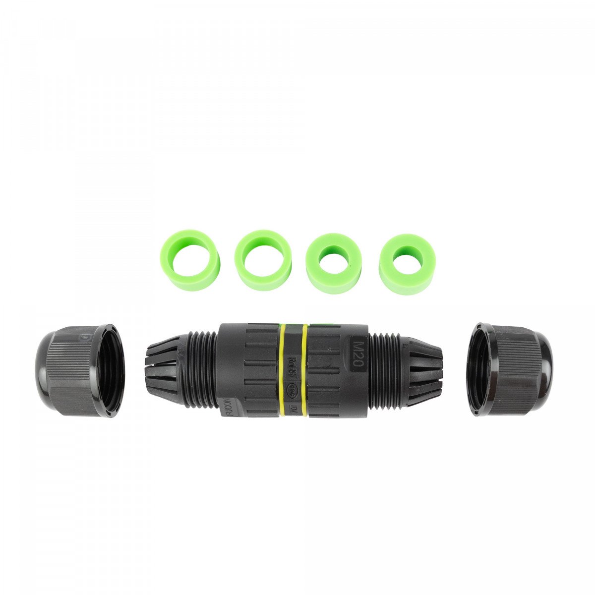 Wasserdichter, sicherer Kabelverbinder IP86 schwarz