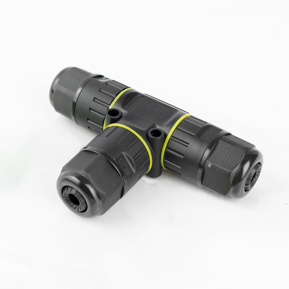 Wasserdichter, sicherer T-Abzweig-Kabelverbinder IP86 schwarz