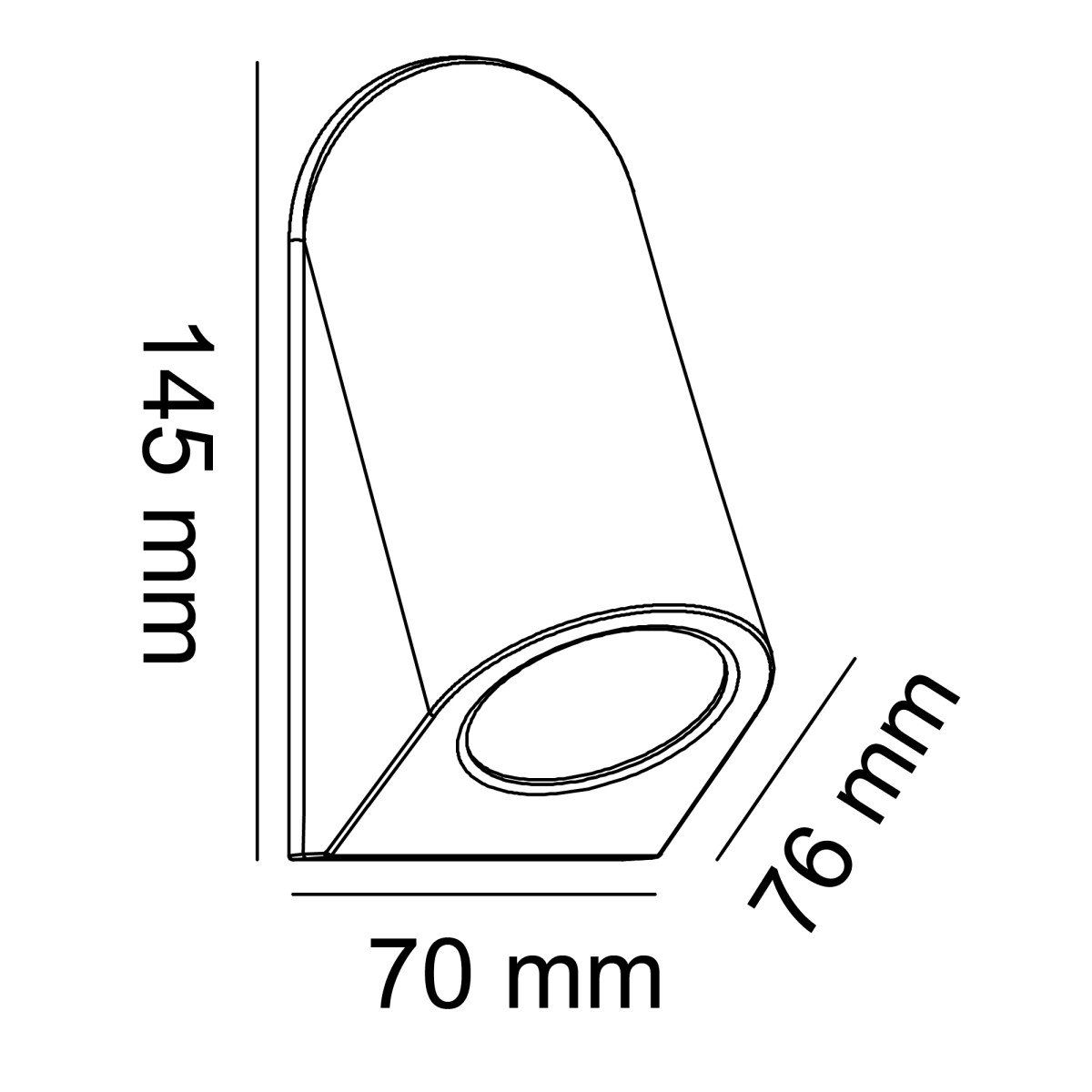 Außenlampe Alan Wandleuchte schwarz modern Aluminium