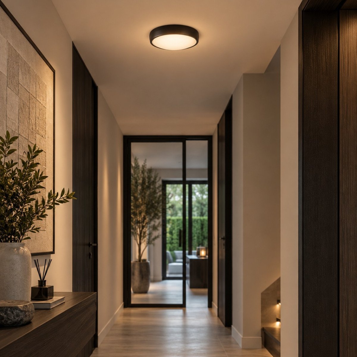 Außenleuchte Flint Wandleuchte Schwarz modern Aluminium