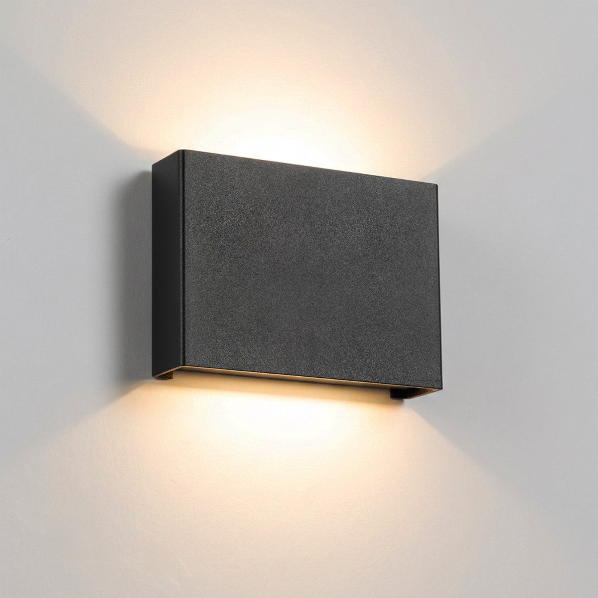 Außenleuchte Elroy Wandleuchte Small schwarz Aluminium modern