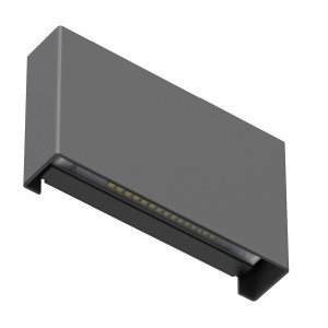 Außenleuchte Elroy Wandleuchte mittel schwarz Aluminium modern