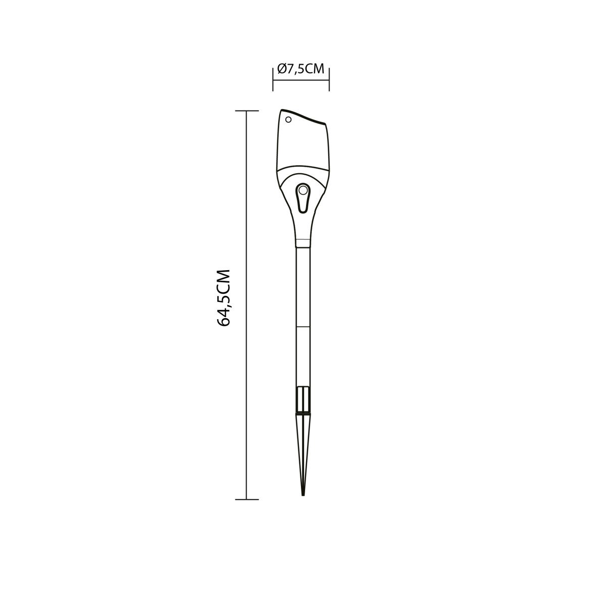 Außenleuchte Torch Solar Gartenleuchte Schwarz Modern