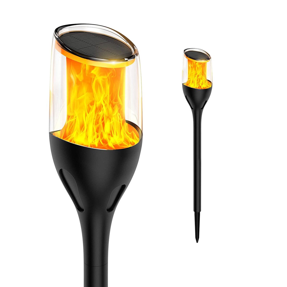 Außenleuchte Torch Solar Gartenleuchte Schwarz Modern