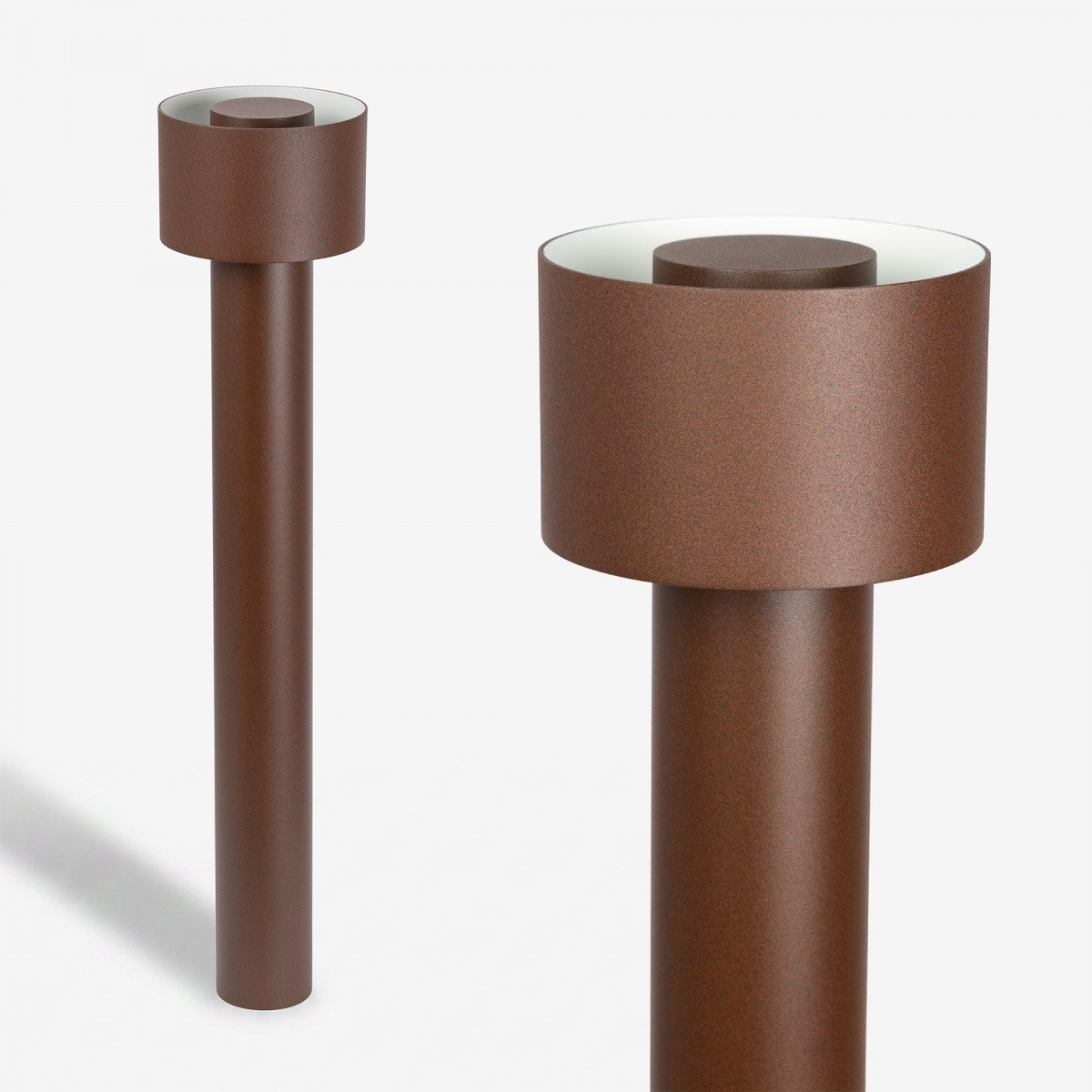 außenlampe leeds gartenlampe corten aluminium modern