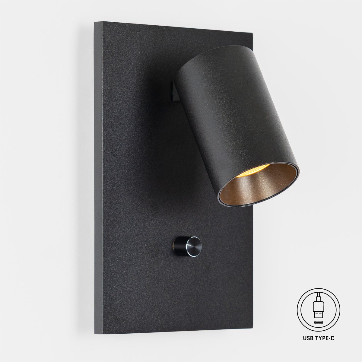 Innenleuchte Mila Bettlampe schwarz Dimmer