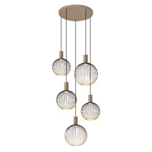 Innenbeleuchtung 5 Ascha Pendelleuchte Schwarz Beige