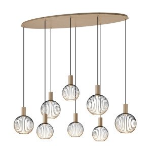 Innenbeleuchtung 8 Ascha Pendelleuchte Schwarz Beige