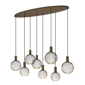 Innenbeleuchtung 8 Ascha Pendelleuchte Schwarz Gold