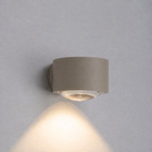 Champagnerfarbenes konvexes Glasfenster moderne Wandleuchte Downlighter