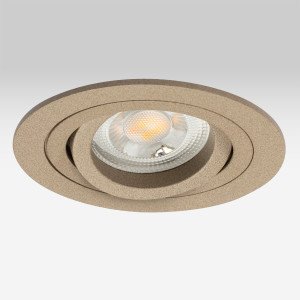 Ausrichtbarer Einbaustrahler Lune Rund Champagner