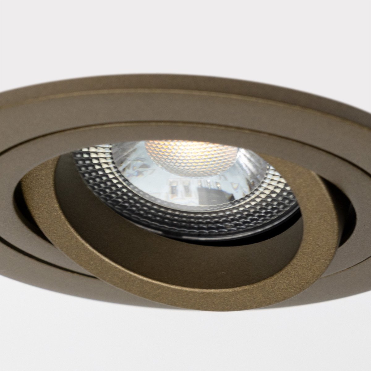 Set aus 10 Ausrichtbarer Einbaustrahler Lune Rund Bronze