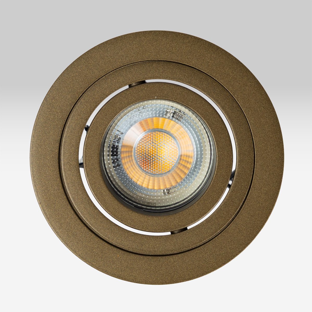 Set aus 10 Ausrichtbarer Einbaustrahler Lune Rund Bronze